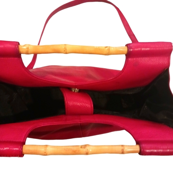 Vintage Fossil Red Leather Clutch Shoulder Bag - Picture 9 of 10